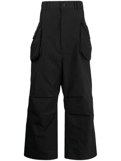 Shop Junya Watanabe Men Wide Leg Cargo Pant In 1 Black