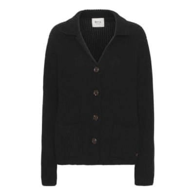 Shop Beta Studios Gogo Mongolian Cashmere Cardigan Jacket | Black