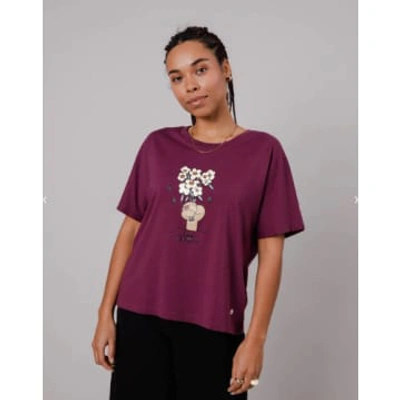 Shop Brava Fabrics Oversize Prune Antonay Fleurs T Shirt
