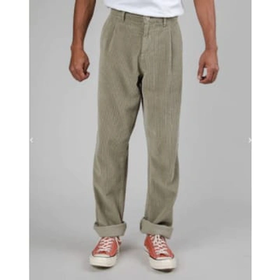 Shop Brava Fabrics Pale Green Corduroy Pants With Pleats
