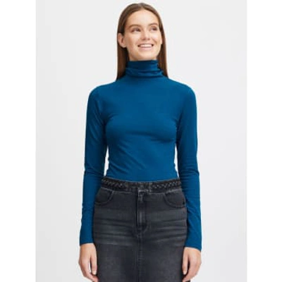 Shop B.young Pamila Roll Neck Blue
