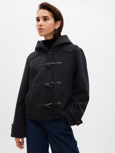 Shop Gap Wool Toggle Coat In Navy Blue