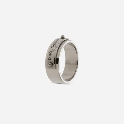 Dolce & Gabbana Ring With Dolce&gabbana Tag In Silver