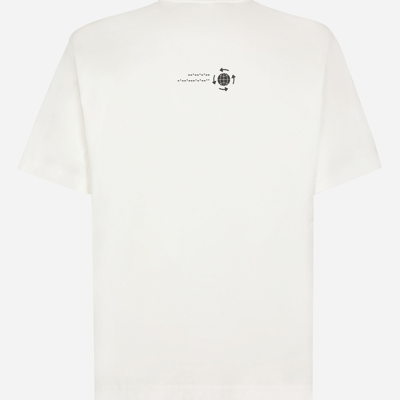 Shop Dolce & Gabbana Cotton T-shirt With Dg Logo Embroidery And Print In White