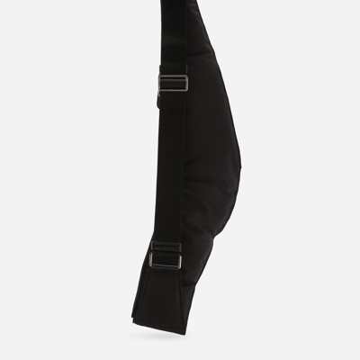 Shop Dolce & Gabbana Nylon Belt Bag In Black