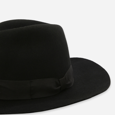 Shop Dolce & Gabbana Wool Felt Fedora Hat In Black