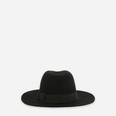 Dolce & Gabbana Wool Felt Fedora Hat In Black