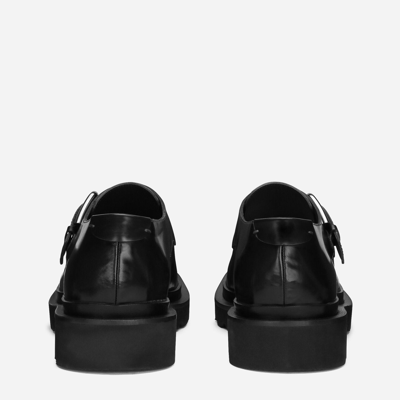 Shop Dolce & Gabbana Calfskin Monkstrap Shoes In Black