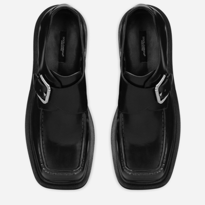 Shop Dolce & Gabbana Calfskin Monkstrap Shoes In Black