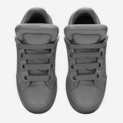 Shop Dolce & Gabbana Nappa Leather Mega Skate Sneakers In Grey