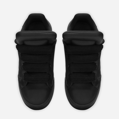 Shop Dolce & Gabbana Nappa Leather Mega Skate Sneakers In Black