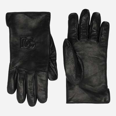 Dolce & Gabbana Guanti In Pelle In Black