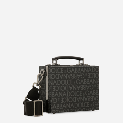 Shop Dolce & Gabbana Coated Jacquard Box Bag In Multicolor