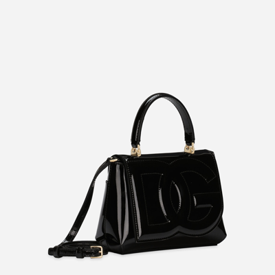 Shop Dolce & Gabbana Dg Logo Bag Top-handle Bag In Black