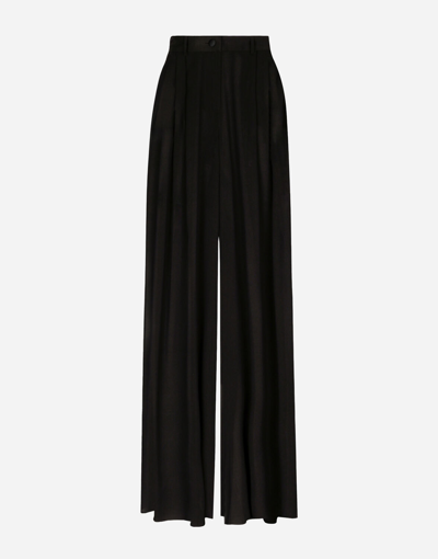 Dolce & Gabbana Chiffon Trouser With Removable Shorts In Black