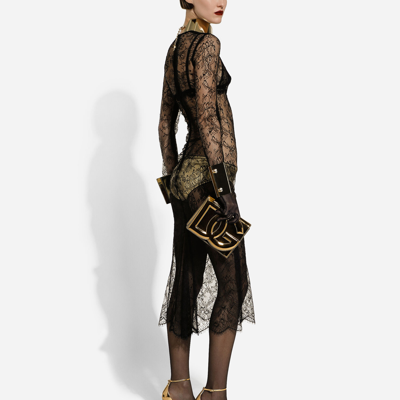 Dolce & Gabbana Dg Logo Shoulder Bag In Gold