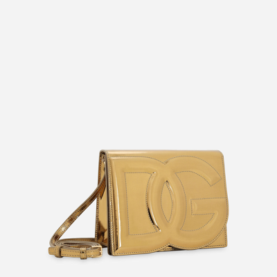 Dolce & Gabbana Dg Logo Shoulder Bag In Gold