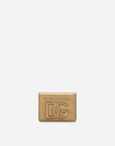 Shop Dolce & Gabbana Dg Logo Continental Wallet In Gold