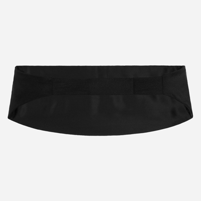 Dolce & Gabbana Silk Smoking Belt In Black