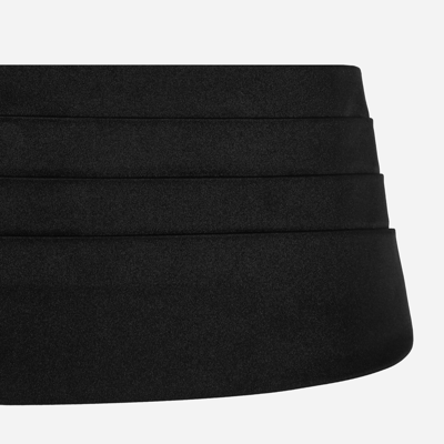 Dolce & Gabbana Silk Smoking Belt In Black