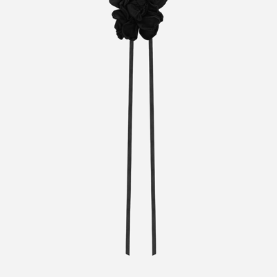 Dolce & Gabbana Choker With Floral Detailing In Black