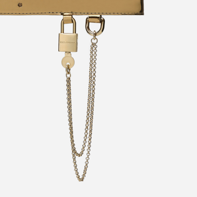 Shop Dolce & Gabbana Belt With Chain In Gold