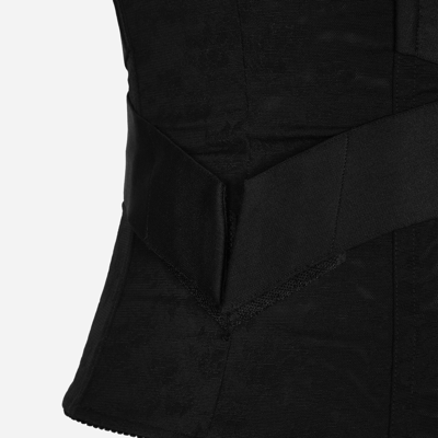 Dolce & Gabbana Corset-style Belt With Branded Stretch Crossover Bands In Black