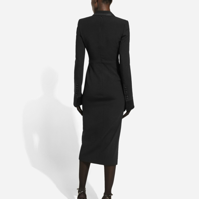 Dolce & Gabbana Long-sleeved Medium-length Dress In Black