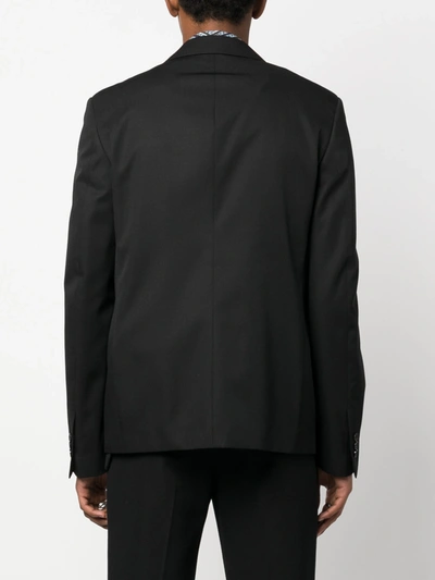 Shop Off-white Men Ow Embroidery Strap Relax Jacket In 1010 Black Black