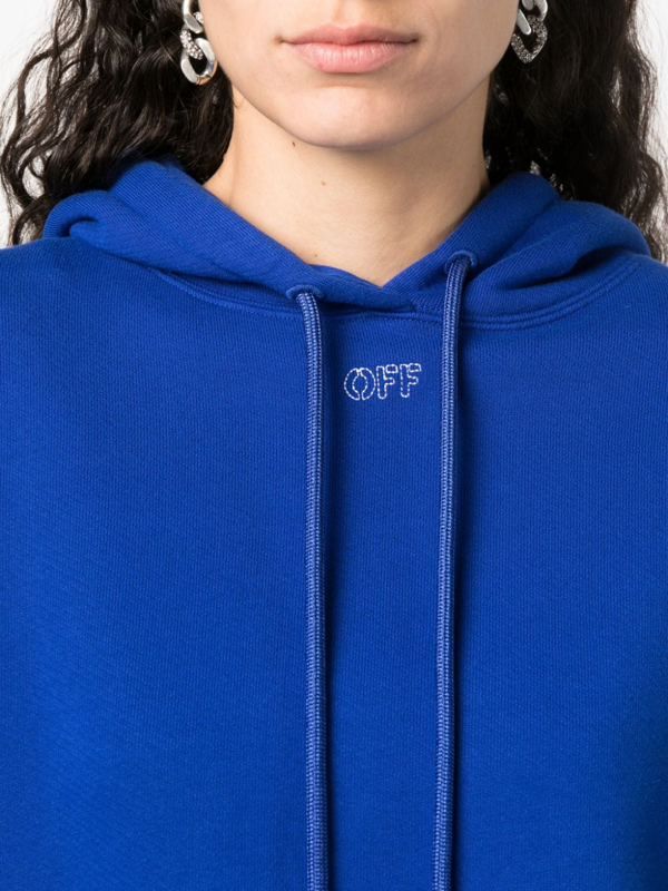 OFF-WHITE Embroidery Stitch Arrow Regular Hoodie Royal Blue