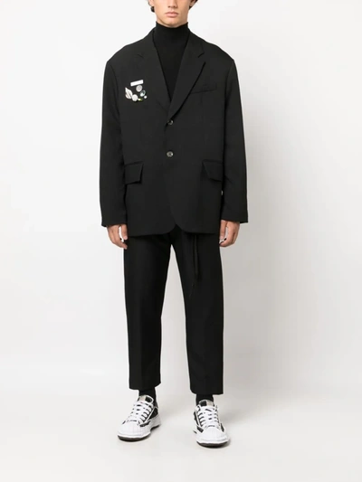 Shop Song For The Mute Men Square Blazer In Black