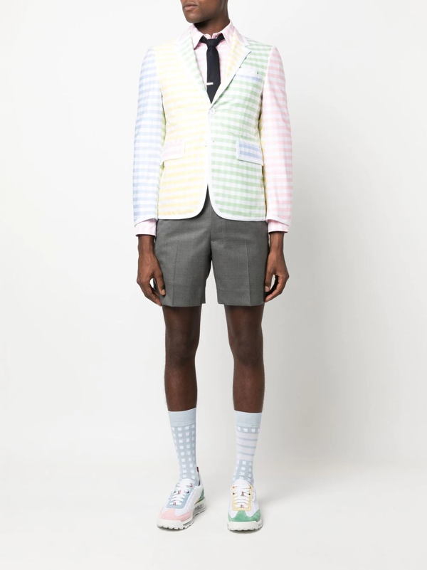 Thom Browne RWB-stripe gingham shirt - Pink