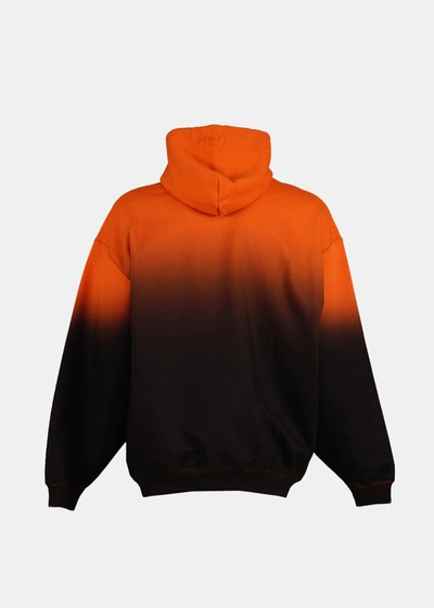 Shop Vetements Orange Gradient Logo Limited Edition Hoodie
