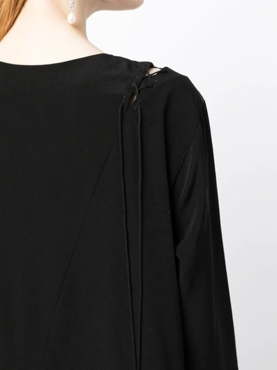 Shop Y's Women Ka-r Lace-up Dress In Black