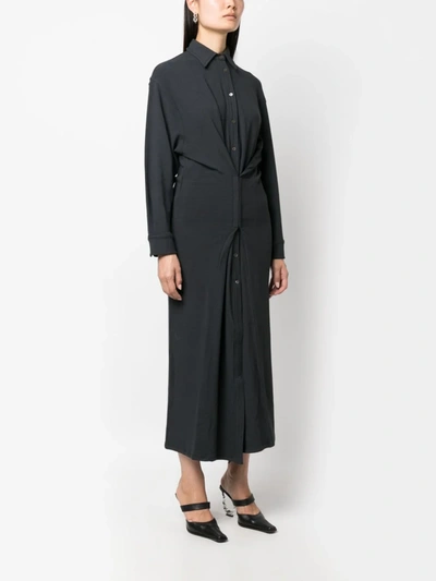 Shop Y/project Women Hook And Eye Jersey Dress In Charcoal