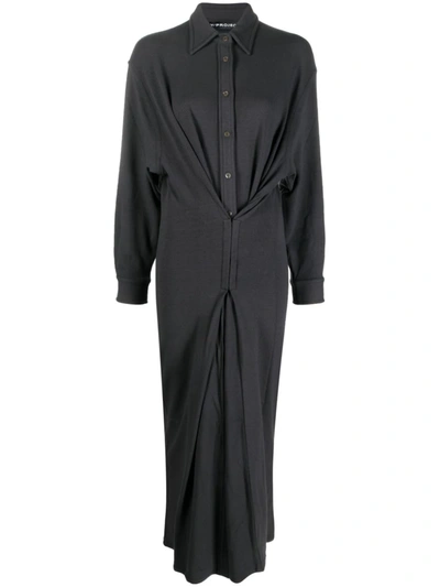 Shop Y/project Women Hook And Eye Jersey Dress In Charcoal