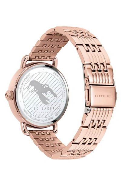Ted Baker Classic Bracelet Strap Watch, 34mm In Rose Gold-tone