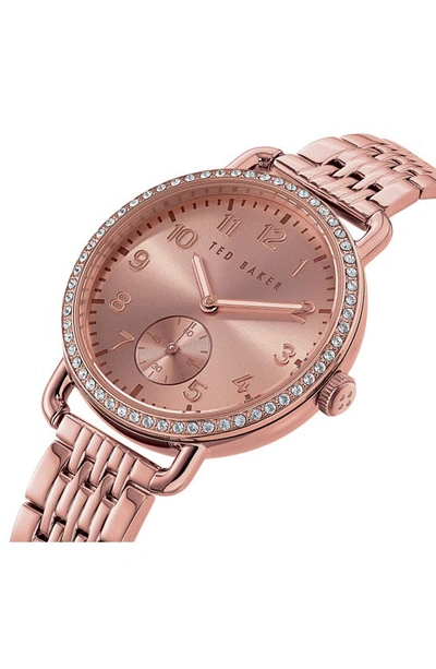 Ted Baker Classic Bracelet Strap Watch, 34mm In Rose Gold-tone