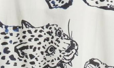 Desmond & Dempsey The Jag Printed Cotton Nightdress In Jag Cream