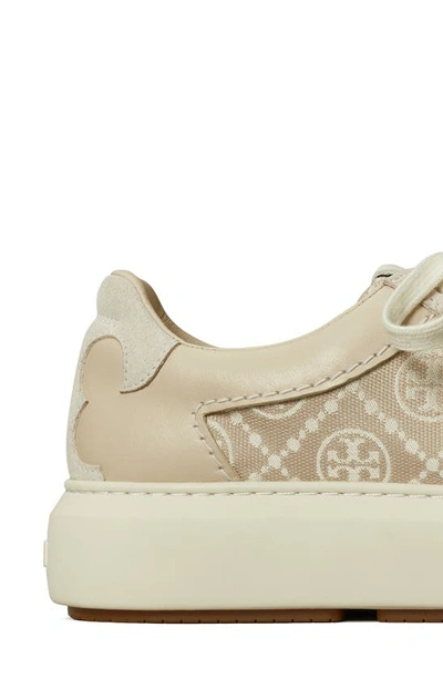 Shop Tory Burch T Monogram Ladybug Sneaker In Birch / New Cream / Calcare