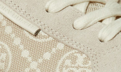 Shop Tory Burch T Monogram Ladybug Sneaker In Birch / New Cream / Calcare