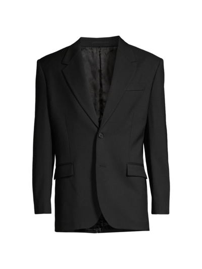 Shop Versace Men's Wool Two-button Jacket In Black