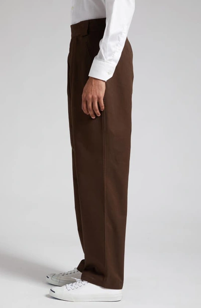 Shop De Bonne Facture Pleat Front Hiking Trousers In Dark Brown