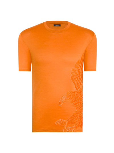 Shop Stefano Ricci Men's T-shirt In Mango Yellow