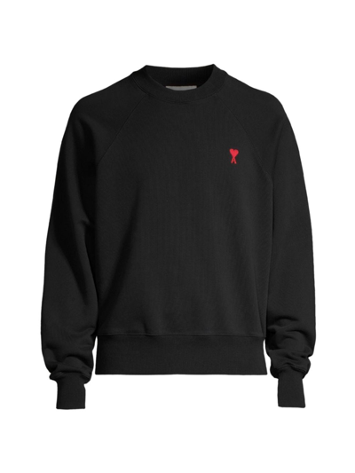 Shop Ami Alexandre Mattiussi Men's Ami De Coeur Logo Sweatshirt In Noir
