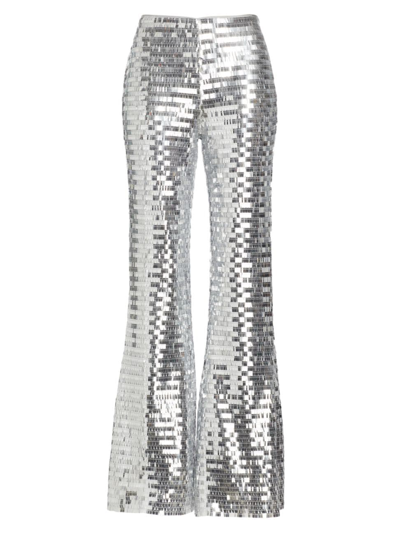 Shop Simon Miller Women's Robo Sequin Mesh Pants In Satellite Silver