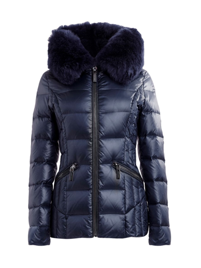 Shop Dawn Levy Women's Nikki Hooded Down Puffer Jacket In Abyss