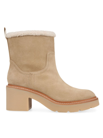 Shop Vince Women's Redding Suede Ankle Boots In Dune