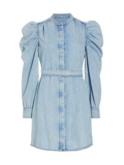 Shop Frame Women's Gillian Denim Dress In Crest Heaven