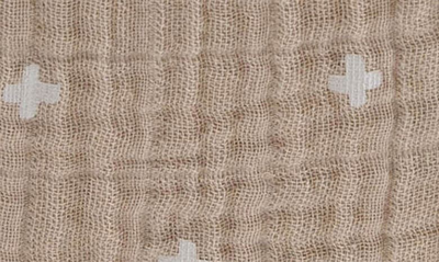 Little Unicorn Cotton Muslin Changing Pad Cover In Taupe Cross